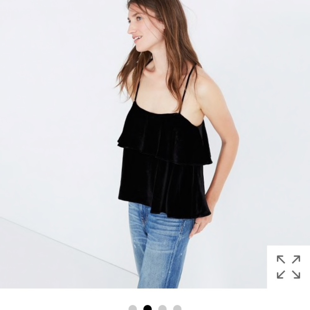 Madewell Velvet Ruffles Cami (NWT)